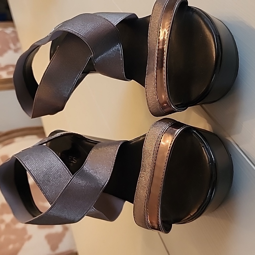 Charles David Bronze Metallic Platform